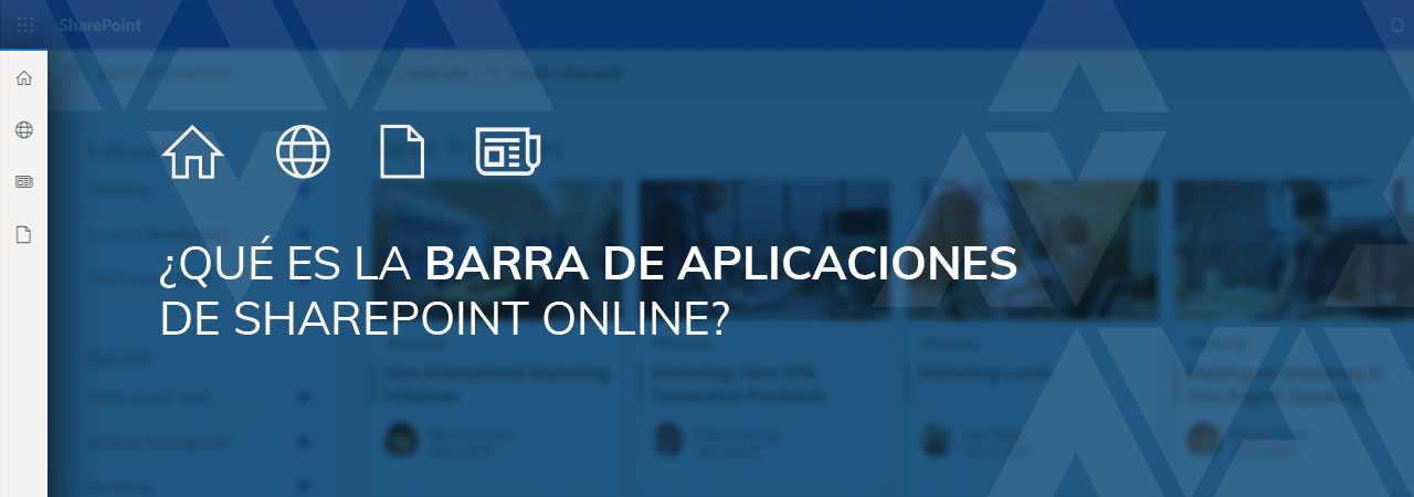¿Qué es la barra de aplicaciones de SharePoint Online?
