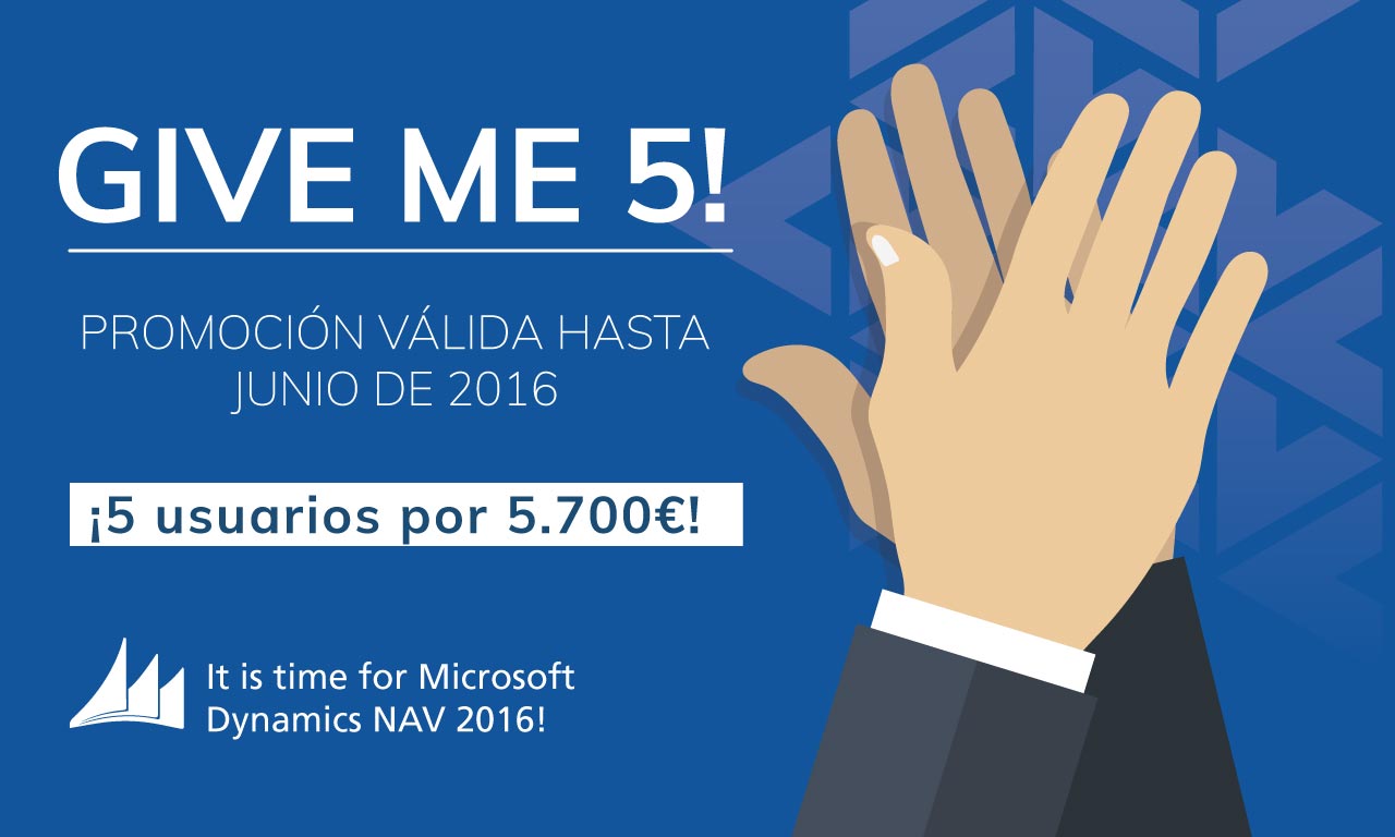 Promoción Give me 5 para nuevos clientes de Dynamics NAV 2016