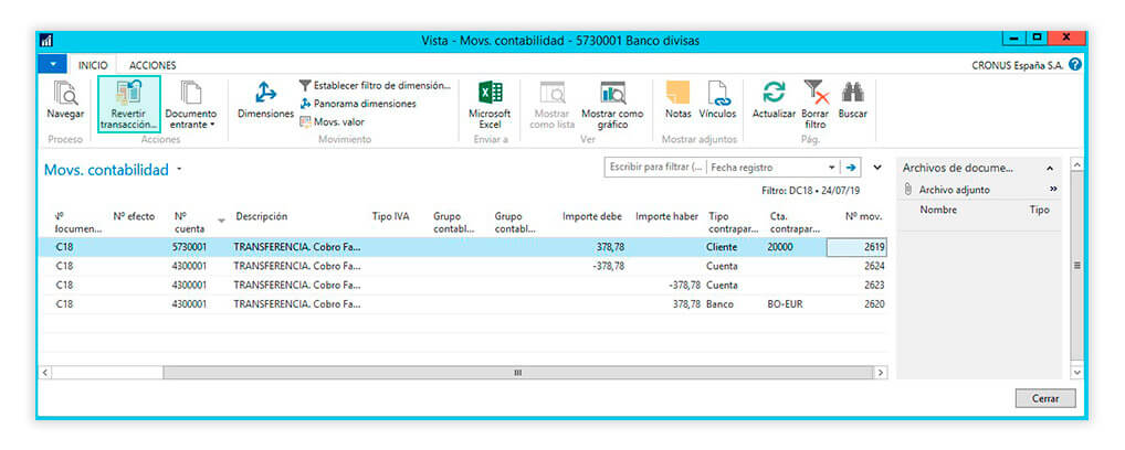 Revertir transacción