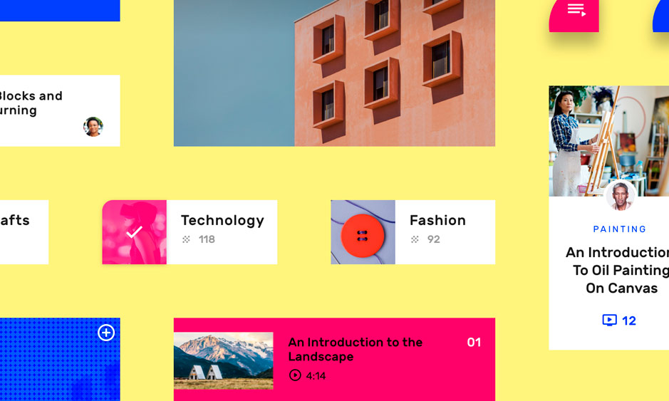 Ejemplo del uso de formas redondeadas.