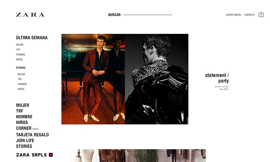 Ejemplo de web minimalista